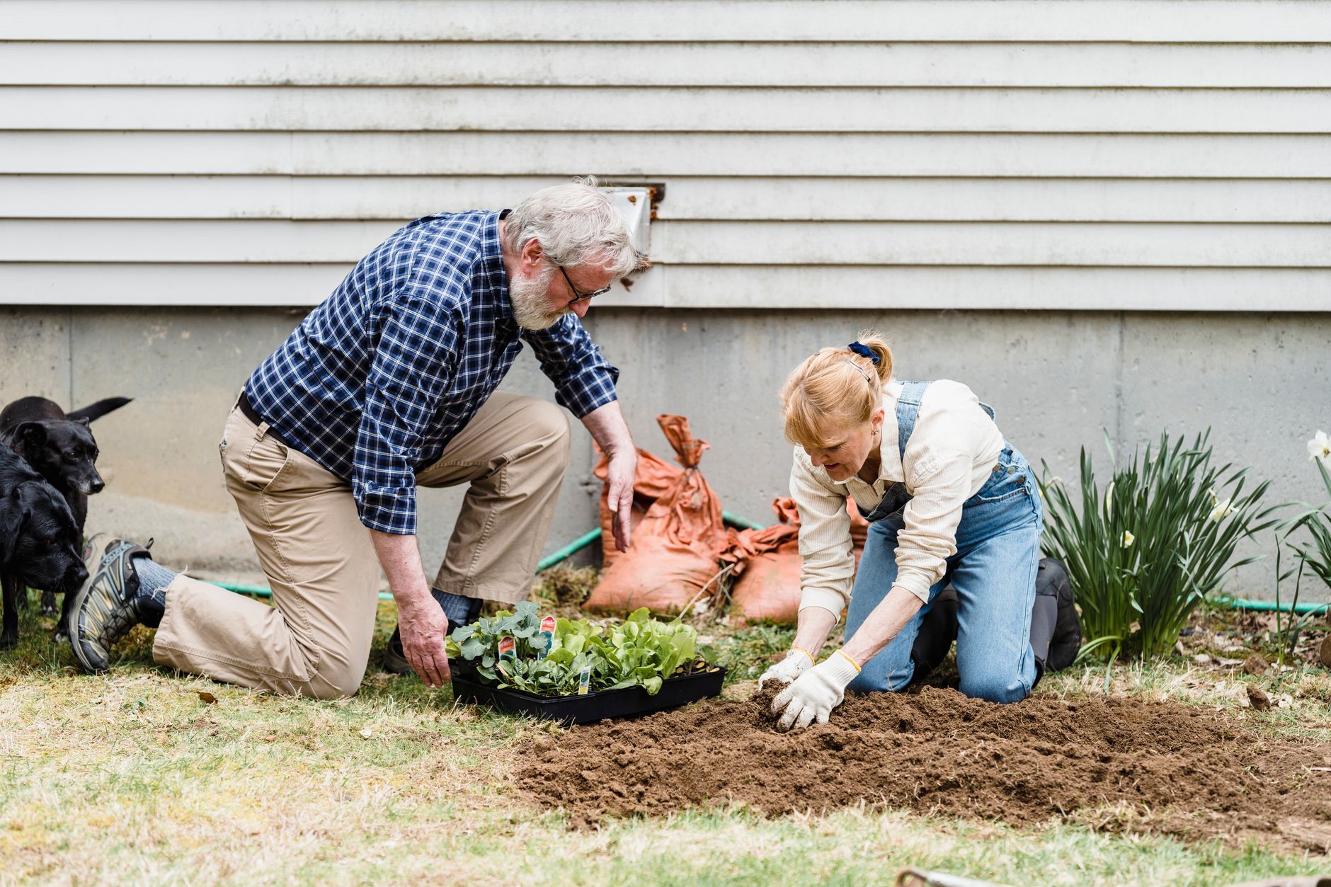 Filling a raised bed with soil