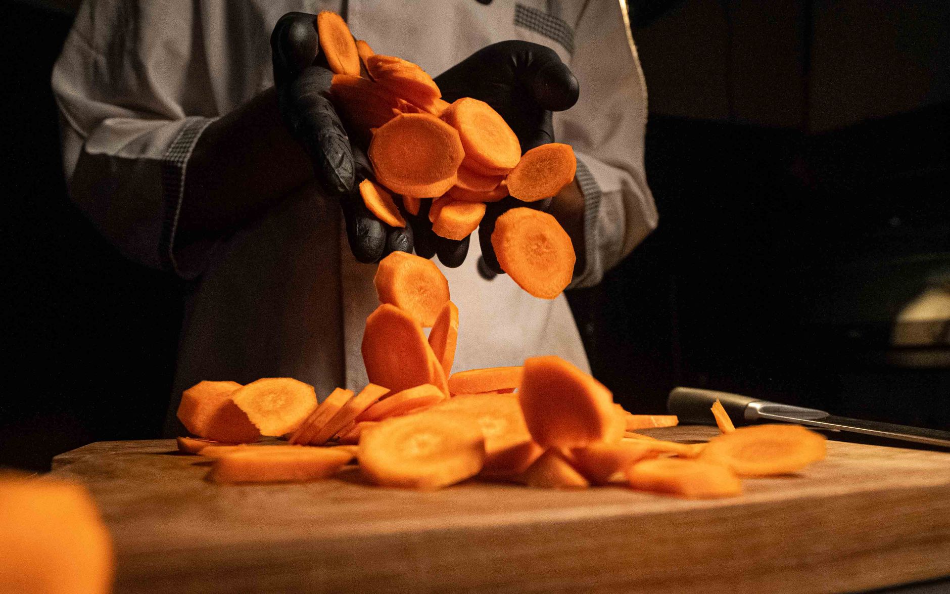Preparing vegetables for freezing