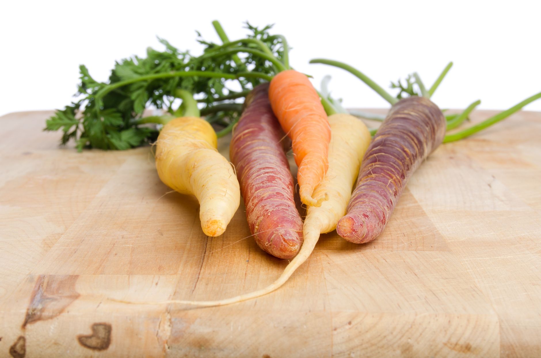 Harvesting carrots from a container