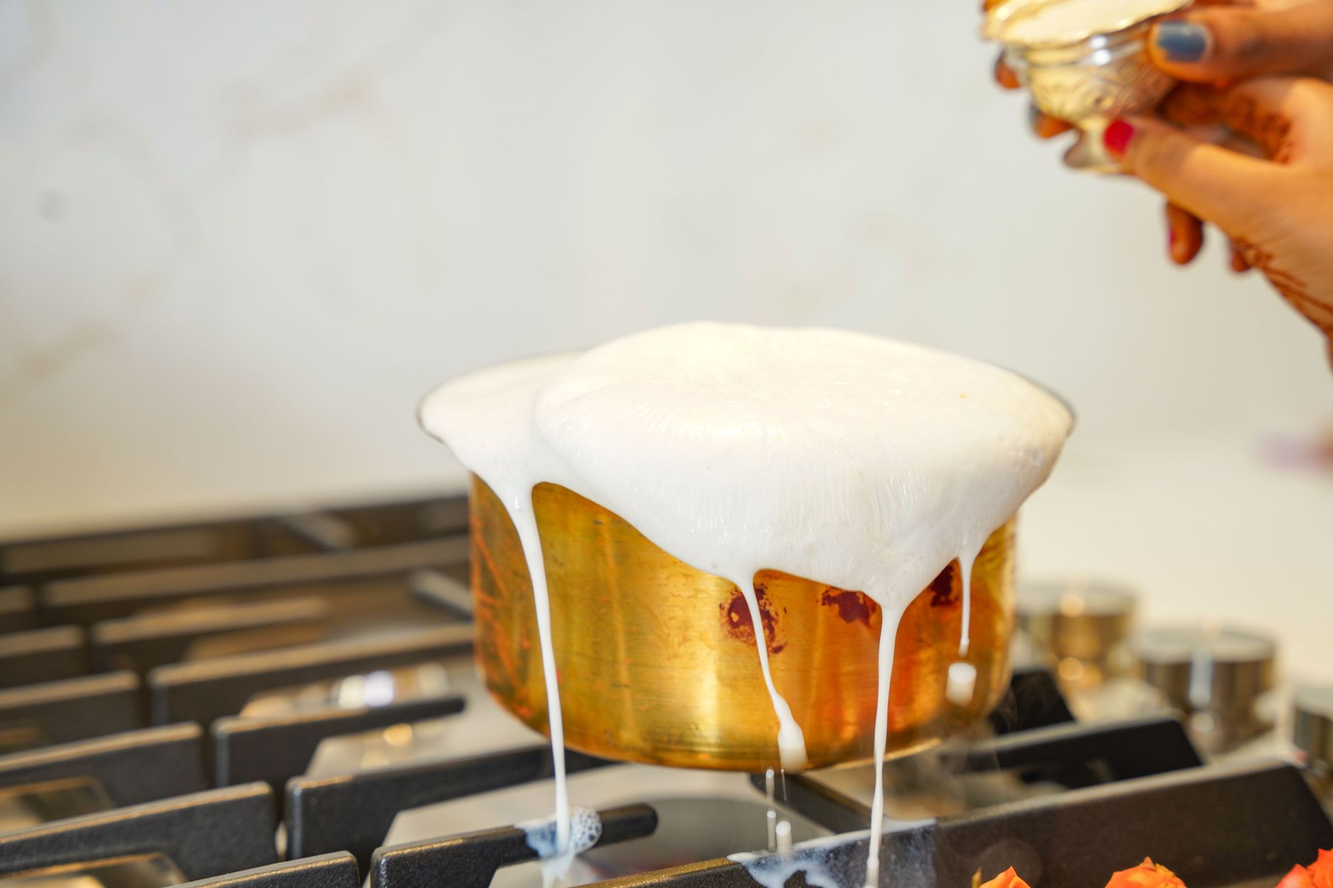 Milk solids separating in ghee