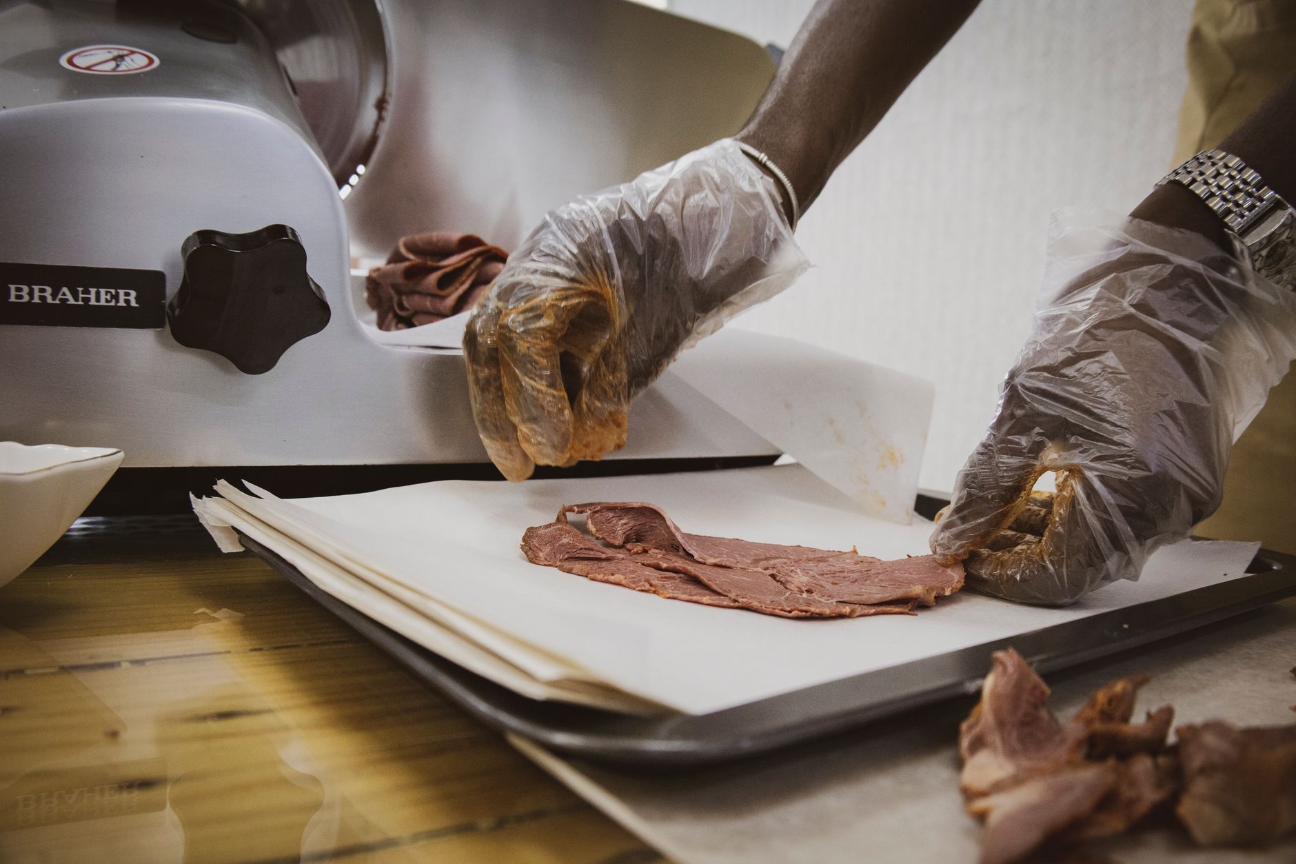 Slicing beef for jerky