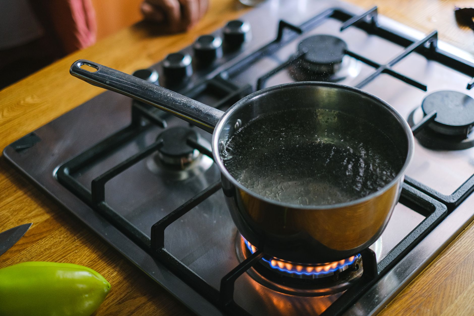 Heating vinegar brine