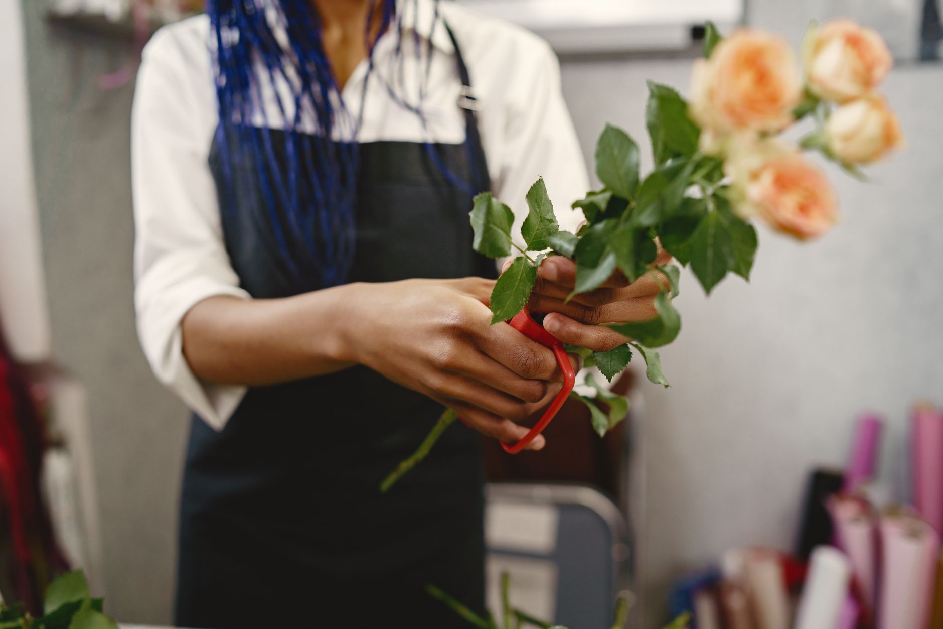 Taking rose cuttings